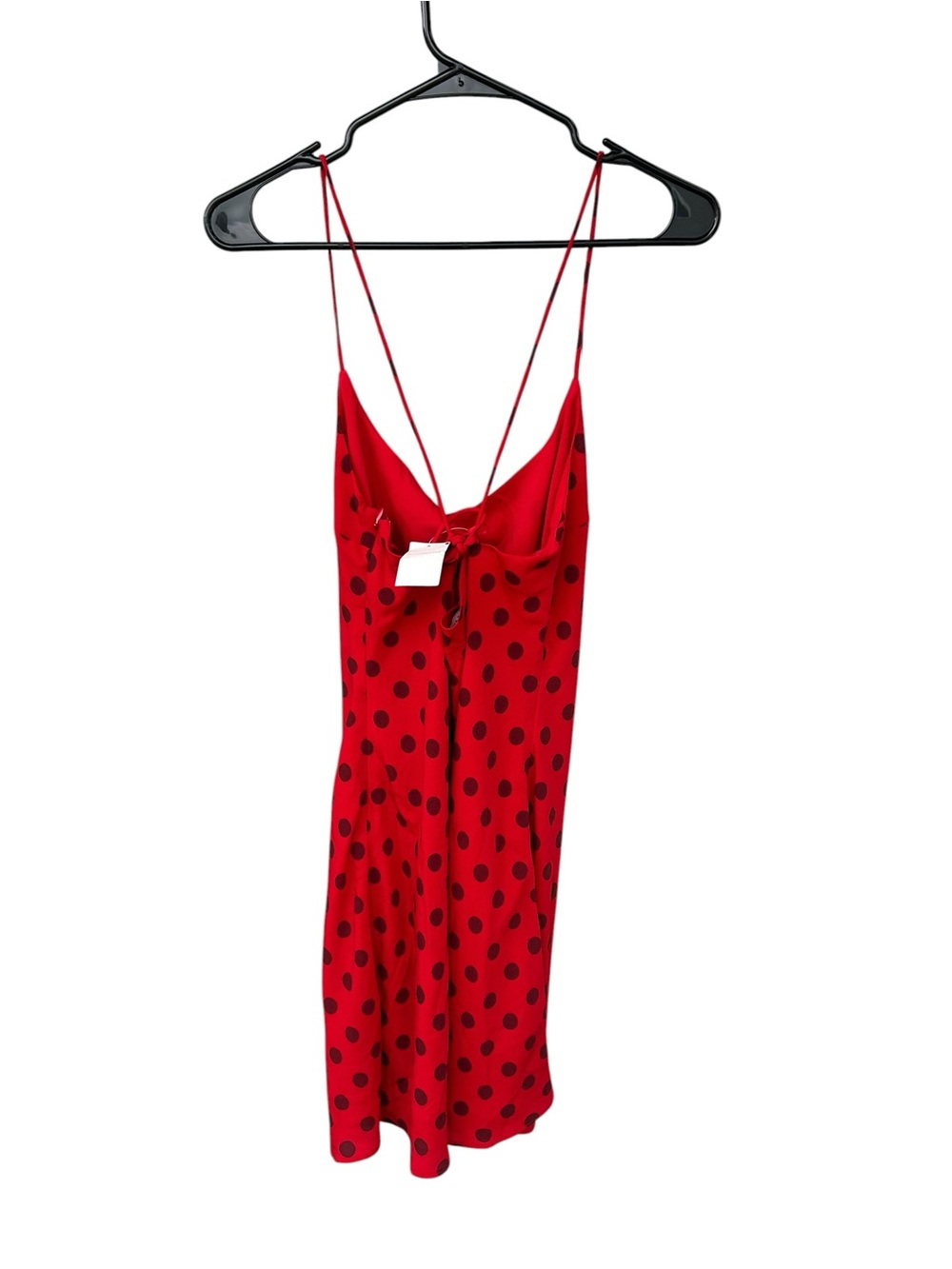Abercrombie & Fitch NWT Red Polka Dot Mini Slip Dress - Size Small Petite - Picture 6 of 13